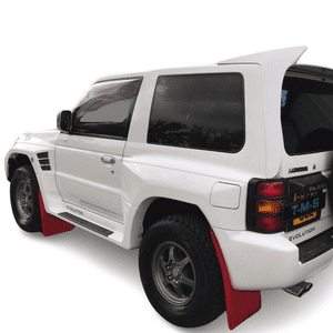 rallyflapZ | Mud Flaps to fit Pajero Evolution (97-99) 'PajEvo' RED