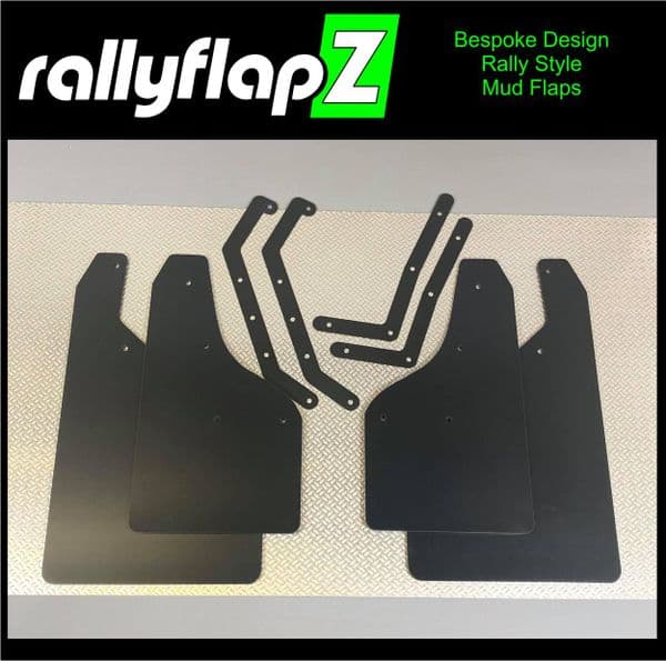 rallyflapZ Rally Style Mud Flaps TOYOTA GR YARIS, GR4 2020+ BLACK (All Options)