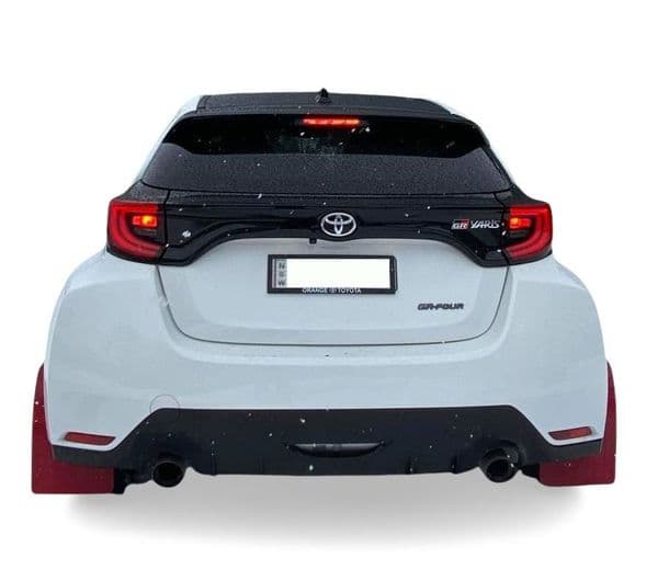 rallyflapZ Rally Style Mud Flaps TOYOTA GR YARIS, GR4 2020+ RED   (All Options)