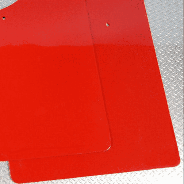 shortieZ Discreet Style Mud Flaps TOYOTA GR YARIS, GR4 2020+ RED (All Options)