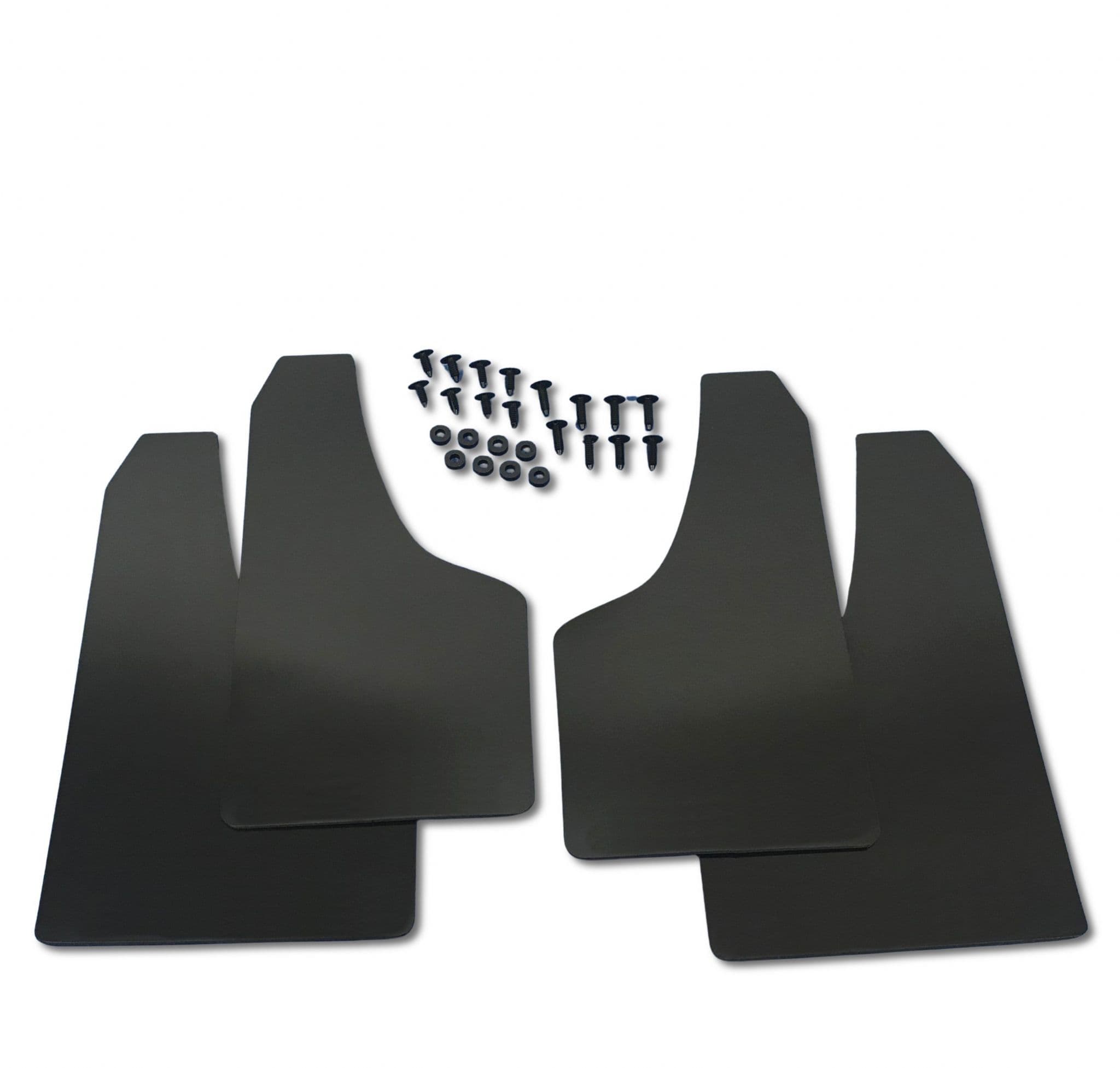 XUKEY Universal Mud Flaps – 4 Pack – Black PP+TPO Plastic – Fits Cars, Pickups, Vans, SUVs, Trucks
