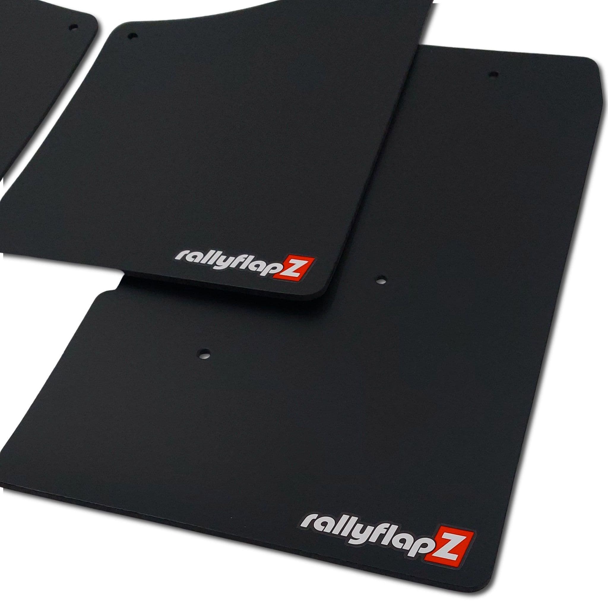 ABARTH 500 595 695 RALLYFLAPZ BLACK WITH 2-COLOUR LOGO WHITE AND RED