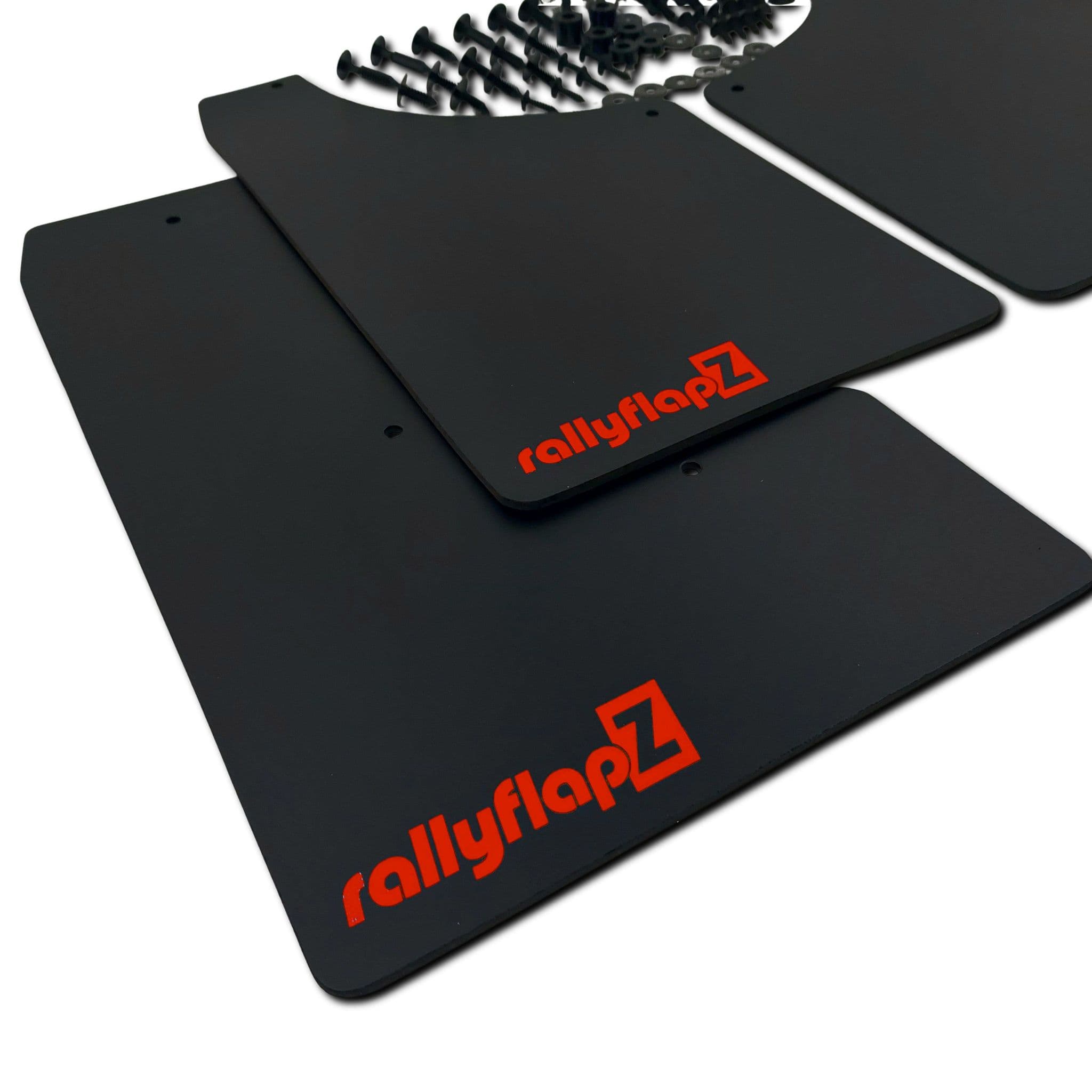 ABARTH 500 595 695 RALLYFLAPZ BLACK WITH LOGO RED