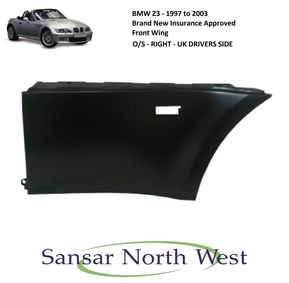 For BMW Z3 Drivers Side Front Wing O/S RIGHT 1997 to 2003 Models