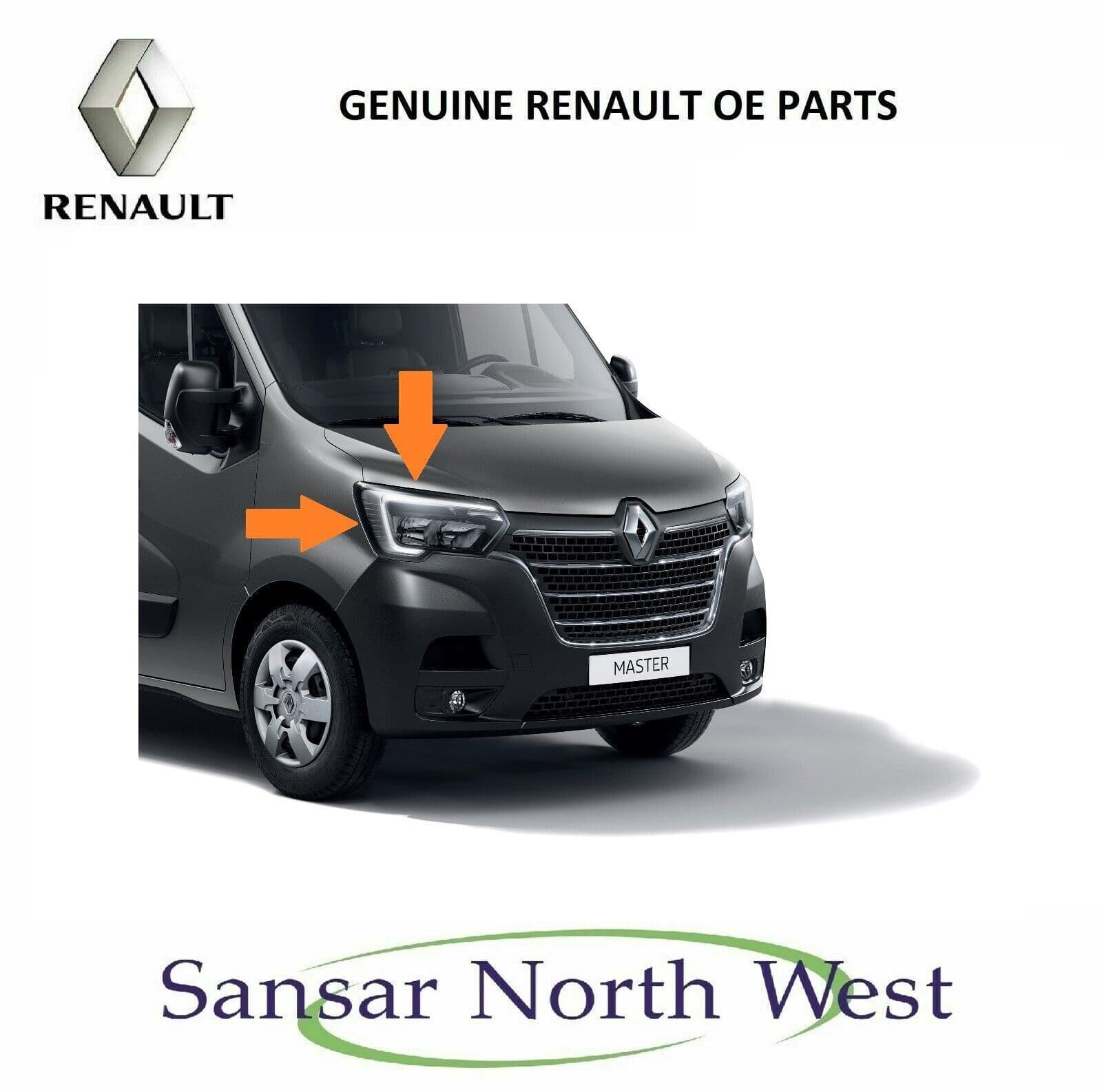 New Genuine Renault Master Drivers Side Front Headlamp Headlight LED O