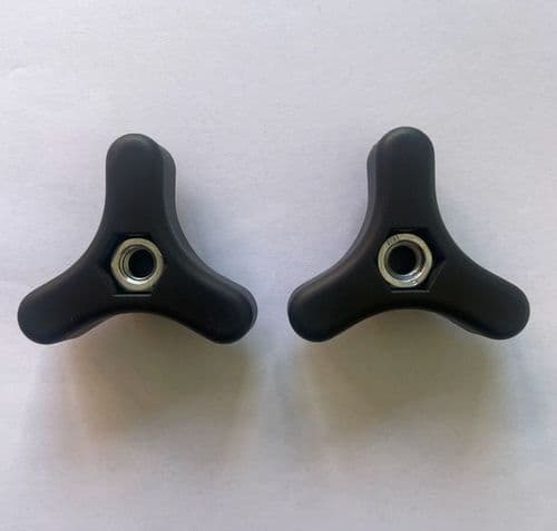ATCO Plastic 3 Spoke Handle Knob c/w M8 Nut x 2 pcs Part Number 122399900/0
