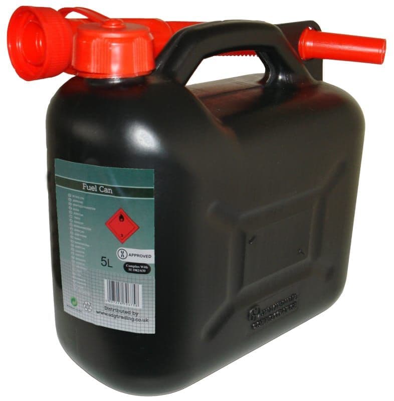 Fuel Can 5 Litre - Black  Product Code 0091