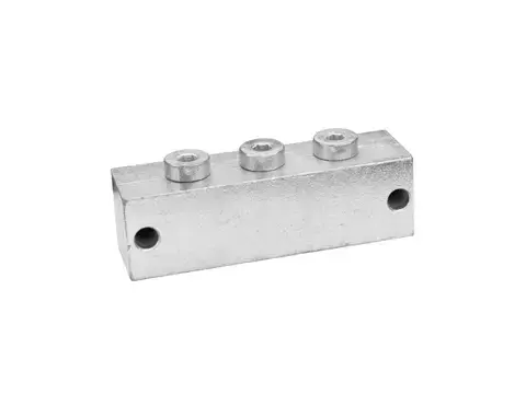 Greasing Block 3 x Straight-Drilling M10x1 Product Code: GLS-GB-3-S