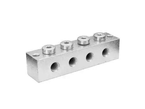 Greasing Block 4 x Tee-Drilling M10x1 Product Code GLS-GB-4-T
