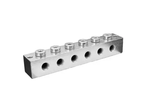 Greasing Block 6 x Tee-Drilling M10x1 Product Code GLS-GB-6-T