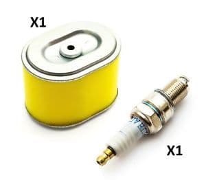 Honda GX140, GX160 and GX200 Air Filter and Spark Plug Replaces Part Number 17210 ZE1 820