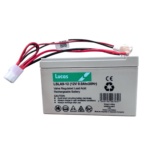 Mountfield Genuine Lucas 12V 9Ah Battery & Harness Replaces Part Number 118120070/0