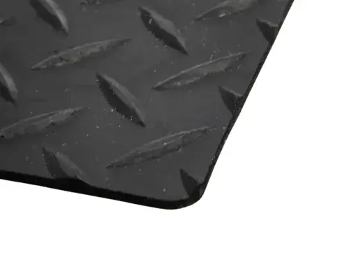 NR/SBR Diamond Rubber Sheet Black 3mm x 1.2m x 5m Matt Product Code RS1015-3-3-5-12