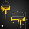 RocwooD Heavy Duty Steel Car / Caravan Wheel Clamping Lock