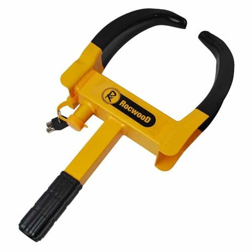 RocwooD Heavy Duty Steel Car / Caravan Wheel Clamping Lock