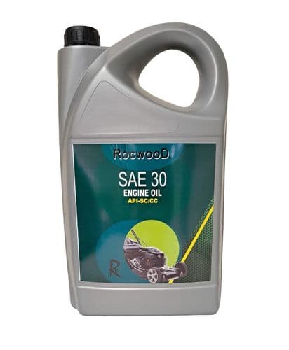 RocwooD Universal SAE30 4-Stroke Lawn Mower Engine Oil 5 Litres Part Number 0821