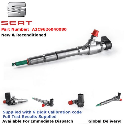 Seat Ibiza V 1.6 TDI Reconditioned Siemens Diesel Injector - A2C9626040080