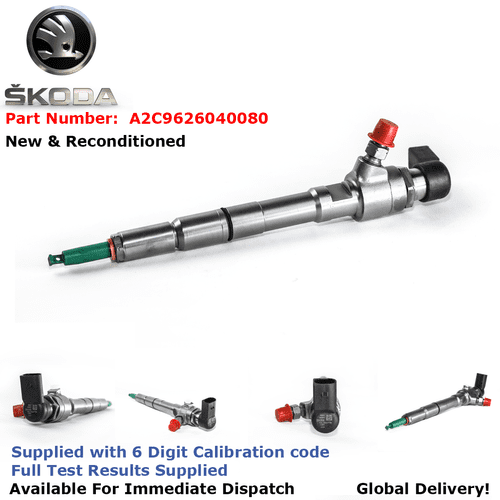 Skoda 1.6 TDI Reconditioned Siemens Diesel Injector - A2C9626040080