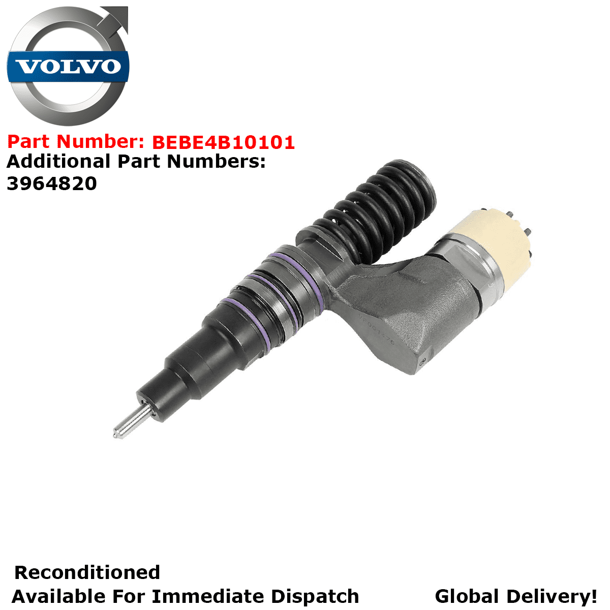 VOLVO RECONDITIONED DELPHI DIESEL INJECTOR - 3964820