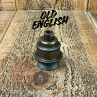 10mm E27 Bulb Holders + 1 Shade Ring Brass, Antique Brass, Copper, Old English, Bronze, Nickel