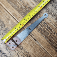 180mm Penny End Strap Hinge Antique Iron With Free Fixings