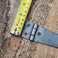 180mm Penny End Strap Hinge Antique Iron With Free Fixings