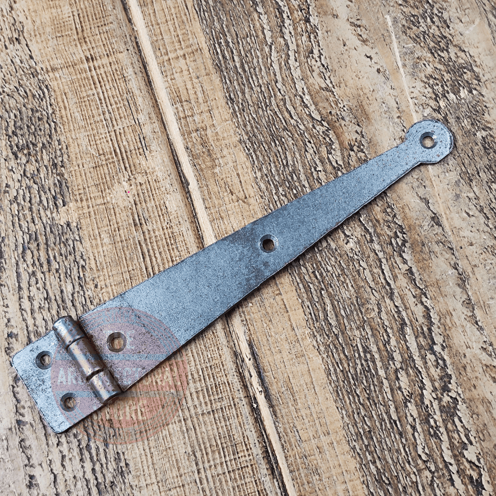180mm Penny End Strap Hinge Antique Iron With Free Fixings
