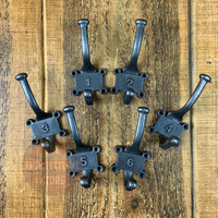 2 Part Retro 1-6 Numbered Hooks