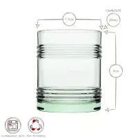 280ml Recycled Glass Tumbler Tin Can-Inspired Design