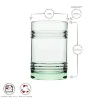 490ml Recycled Glass Tumbler Tin Can-Inspired Design