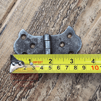 85mm Butterfly Hinge Waxed Antique Iron Fixings Included