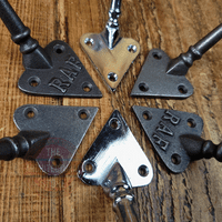 Antique Iron,RAF,Chrome Coat Hooks 