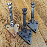 Antique Iron,RAF,Chrome Coat Hooks 