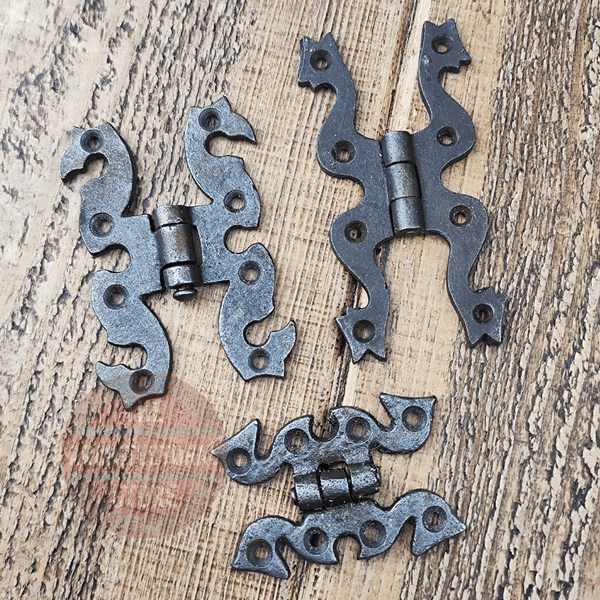 Antique Iron Snake Door Hinges 3