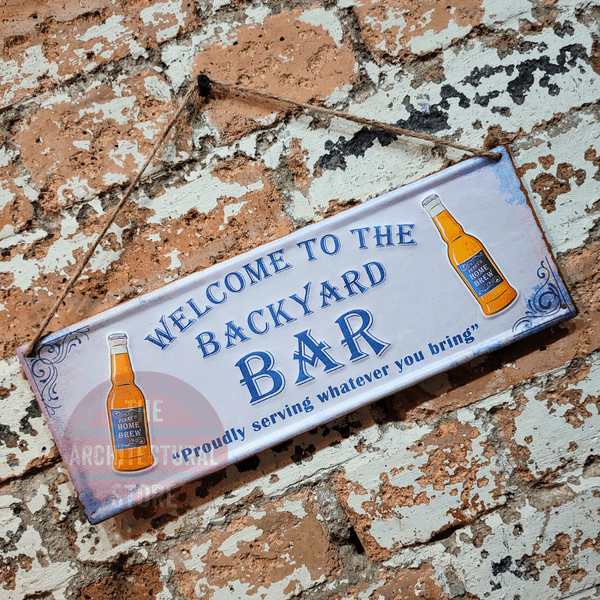 Backyard BAR Metal Sign