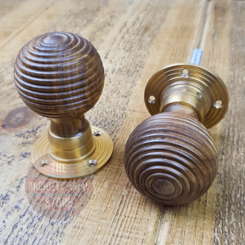 Beehive Door Knobs Teak