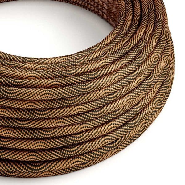 Black and Copper 3 Core Electrical Cable