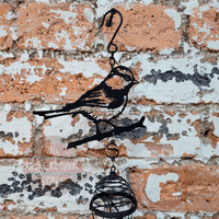 Black Blue Tit  Wind Chime