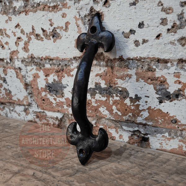 Black Fleur De Lys Pull Handle 175mm
