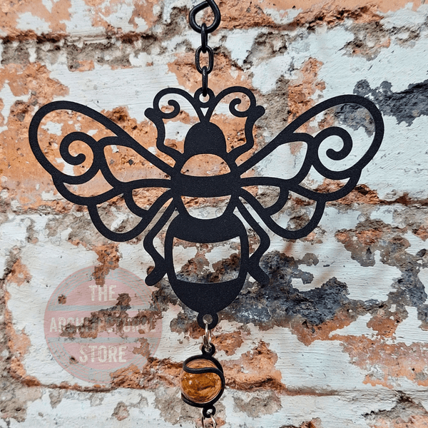 Black Honey Bee Wind Chime