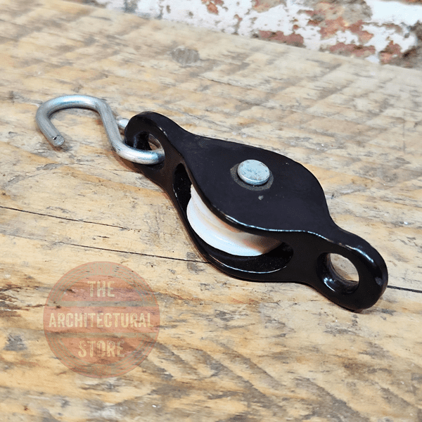 Black Single Line Pulley For 6mm Cord