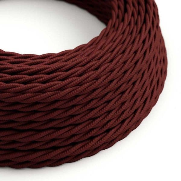 Burgundy Twisted 3 Core Electrical Cable