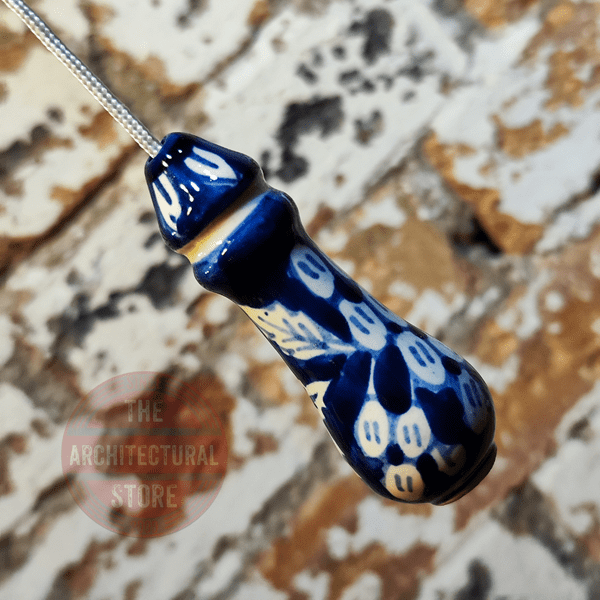Ceramic Light Pull Blue Floral