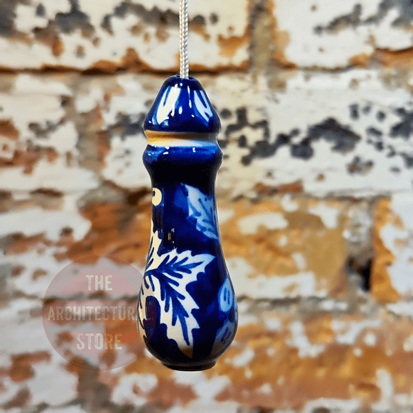 Ceramic Light Pull Blue Floral