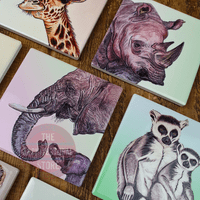 Ceramic Wildlife Coasters