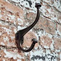 Coat Hook Double Shell  Tipped 150mm 6
