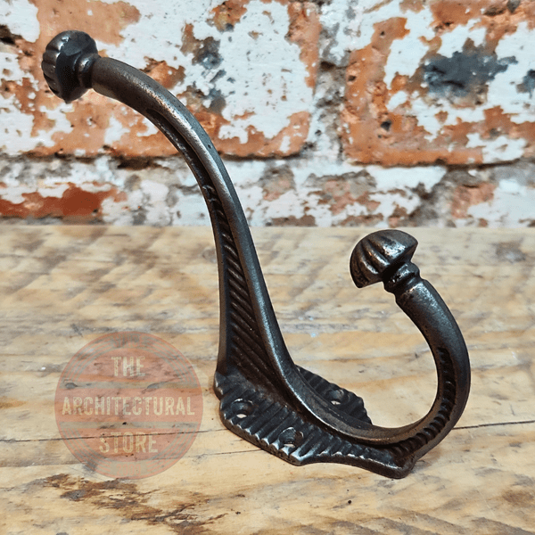 Coat Hook Double Shell  Tipped 150mm 6