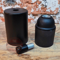 Cylindrical Black  E27 Bulb Holder