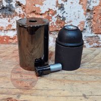 Cylindrical Black Pearl E27 Bulb Holder