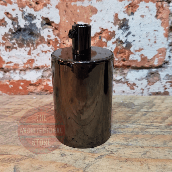 Cylindrical Black Pearl E27 Bulb Holder